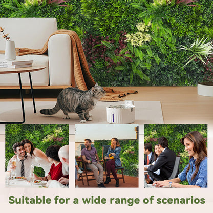 DOPGIB Artificial Ivy Boxwood Roll: 48"x120" UV Resistant Green Leaves Faux for Interior Backdrop,Garden and Indoor Outdoor Wall&Fence Covering Privacy, Party Wall Greenery Decor