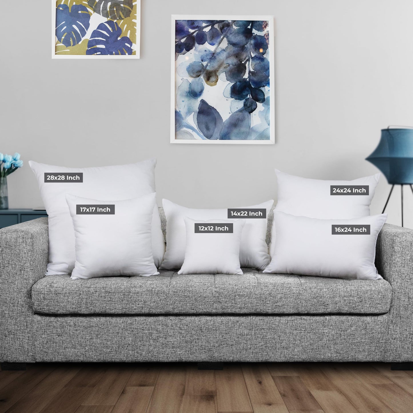 Utopia Bedding Throw Pillows (Pack of 2, White), 12 x 20 Inches Indoor Decorative Pillow Insert for Sofa, Bed and Couch