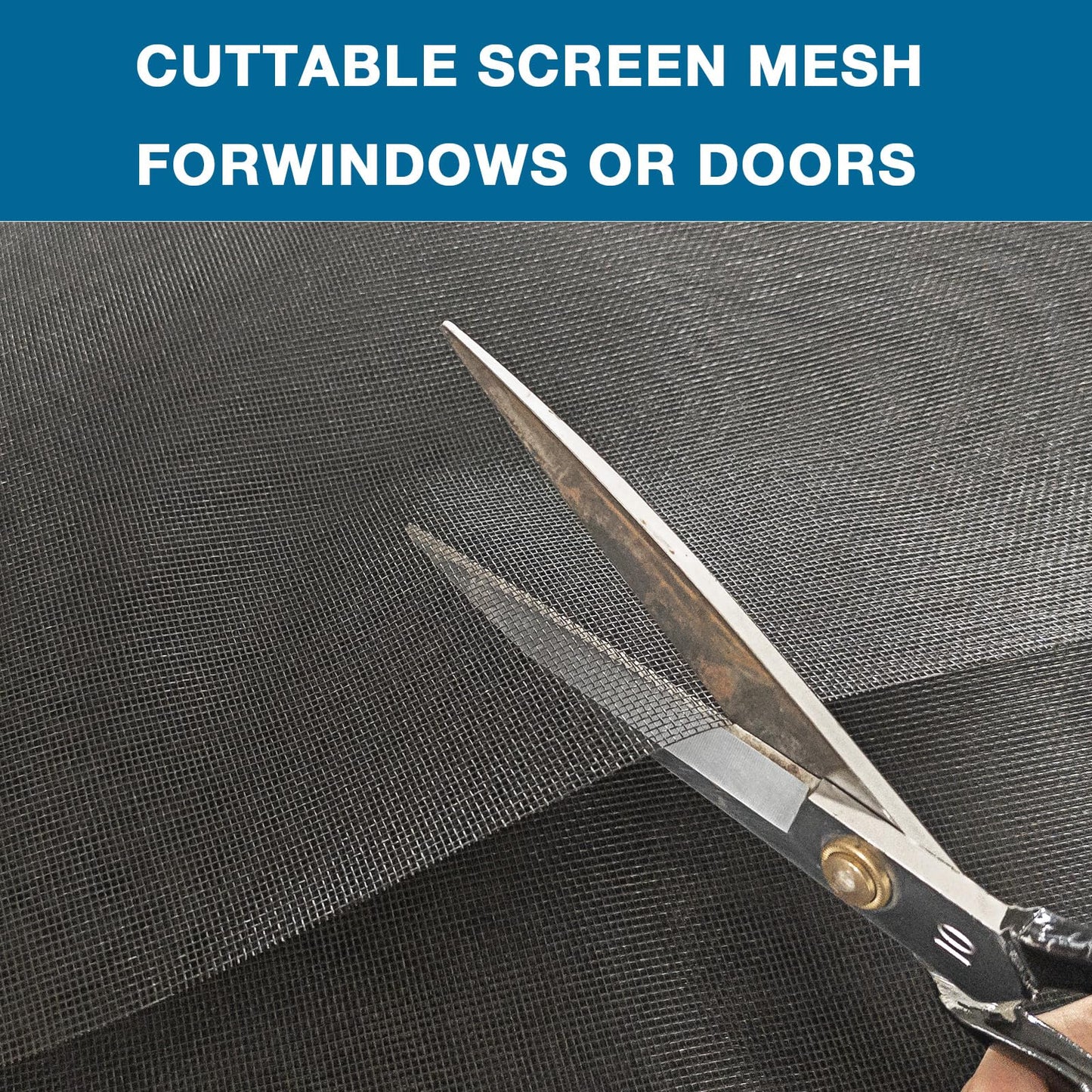 NeatiEase Window Screen Roll, 96"x100' Adjustable Flexible Fiberglass Screen Door Mesh - DIY Replacement Kit for Patio Porch Door Windows and Sliding Screen Doors(Black)