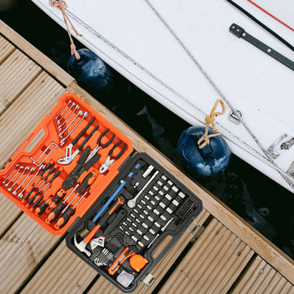 GreatNeck MS191 Mariner's Tool Set 191-Pc, Boat Tool Kit for Maintenance, Rust Resistant Boating Essentials, Includes Wrench, Socket, and Screwdriver Set