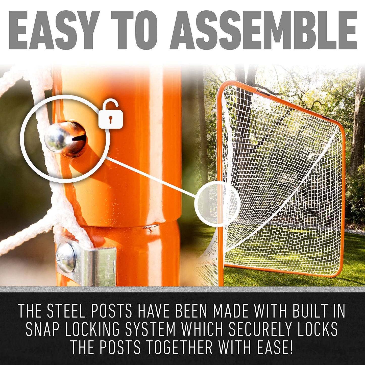 Franklin Sports Official Quikset Lacrosse Goal - 6' x 6'