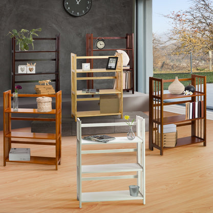 Casual Home 3-Shelf 27.5" Wide Folding Stackable Bookcase, White (New)