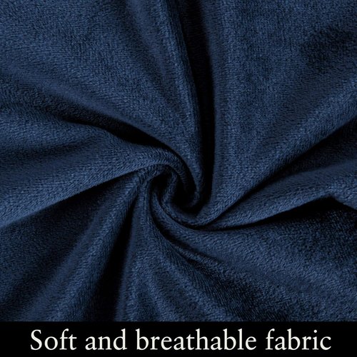 FLXXIE Velvet Pillowcases - Soft & Cozy Zipped Decorative Cases for Bedroom | 20x30 Inches, Navy Blue - 2 Pack