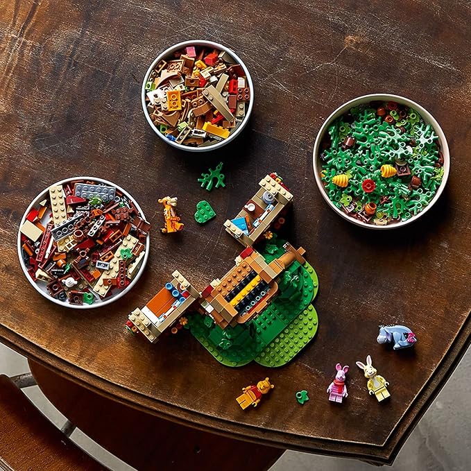 LEGO Ideas Disney Winnie The Pooh 21326 Building Set - Home Décor Collectible Gift with Piglet Minifigure and Eeyore Figure Pooh Bear House Opens for Easy Access Classic Display Model for Adults