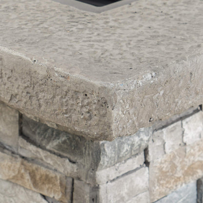 Christopher Knight Home Crestline Outdoor Fire Pit, Natural Stone