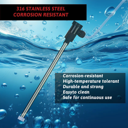 3500W 240V 316 Immersion Water Heater with Wi-Fi, Timer, and Temperature Control – Portable Submersible Heater Suitable for Spa, Above-Floor Swimming Pools, Inflatable Pools, Hot Tubs, and Bathtubs