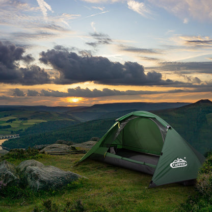 camppal 1 Person Tent for Camping Hiking Mountain Hunting Backpacking Tents 4 Season Resistance to Windproof Rainproof and Waterproof