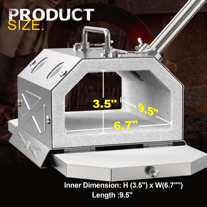 Nelyrho Blacksmith Forge Starter Kit, Double Door, Made of Stainless Steel, with 30PSl Requlator,for Blacksmithing and Knife Making Equipment Forging Melting Casting (1 Burner)