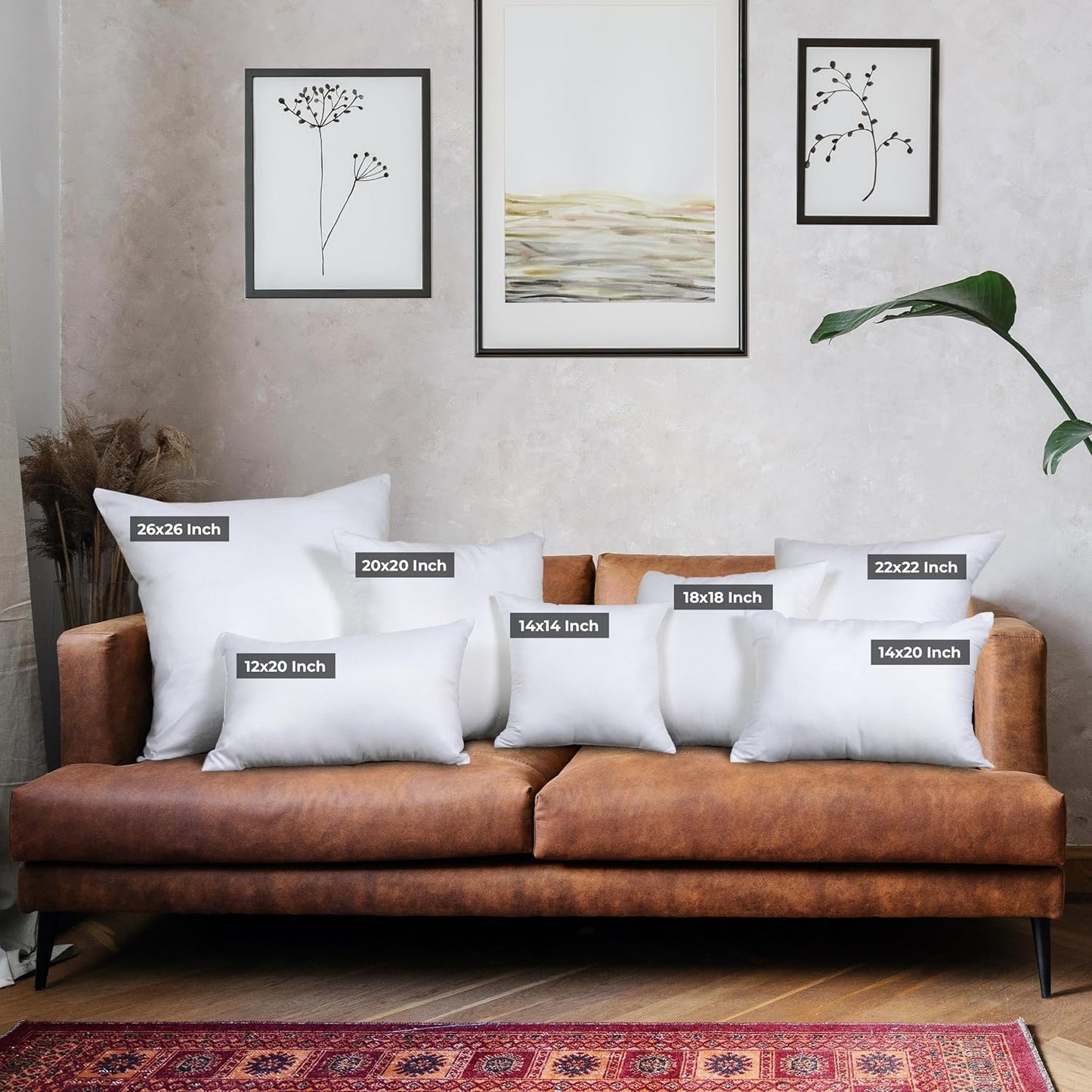 Utopia Bedding Throw Pillows - Fluffy Down Alternative Set of 4 | 14 x 20 Inches, White for Bed & Sofa