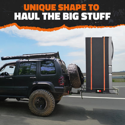 Mockins 40"x40"x6" Extra Deep Square Trailer Hitch Cargo Carrier w/Plate Bracket | 500 Lbs Cap Heavy-Duty Cargo Hitch Carrier for Generators, Appliances, Coolers | Luggage Rack for SUV, Car & Truck