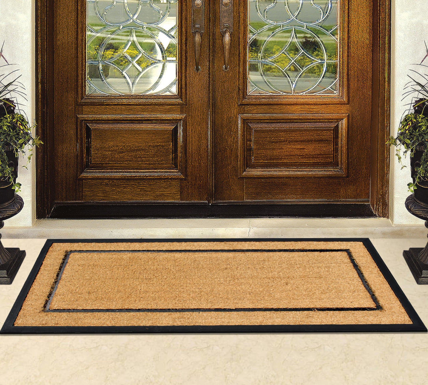 A1HC Natural Coir & Rubber Door Mat, 30"x60" - Thick, Durable, Heavy Duty, Anti-Shed, Fade-Resistant, Long-Lasting Outside Entrance Large Doormat for Front Porch