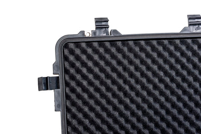 MEIJIA Portable Waterproof Protective Case,Hard Camera Case With Retractable Pull Handle And Rolling Wheels,Customizable Fit Foam Inserted,Elegant Black, 31.57"X20.47"X12.44"