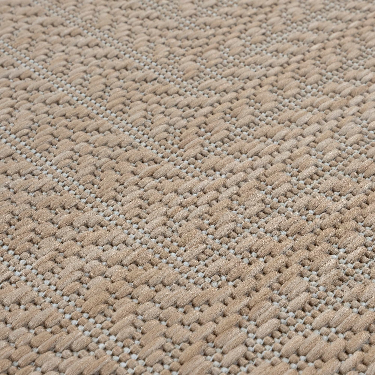 Adiva Rugs Outdoor Indoor Area Rug, Weather Resistant, Easy to Clean, Stain Resistant Floor Mat for Dining Room, Backyard, Deck, Patio (Natural Beige, 6' x 9')