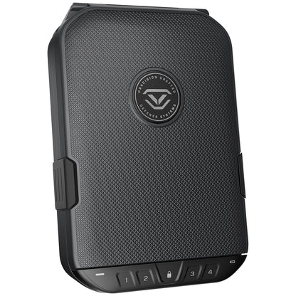 VAULTEK LifePod 20 Full-Size Lockable Weatherproof Case with Built-in Lock, Steel Security Cable, & TSA Handgun Case or Car Safe, Portable Travel Pistol Safe/Titanium Gray