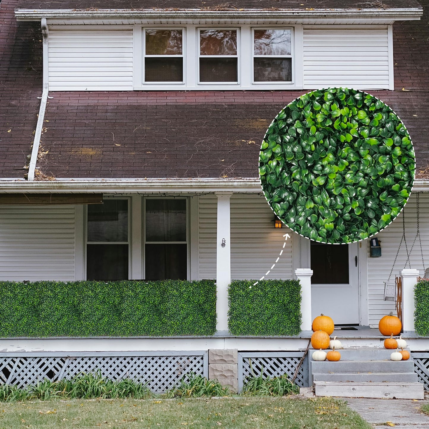 DOPGIB Artificial Ivy Privacy Fence Screen:40"x 120" (34 SQFT) 4-Layer Leaf UV-Anti Faux Greenery Boxwood Backdrop Ivy Vine Leaf Fence Panels for Outdoor, Indoor, Garden,Backyard and Decor