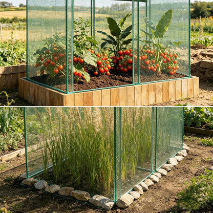 4 x 8 x 6 Ft. Crop Cage for Garden Plants – Plant Protection Tent with Zippered Door, Raised Bed Cover & Sturdy Frame – Wind-Resistant Garden Bed Cover for Outdoor Vegetables & Flowers