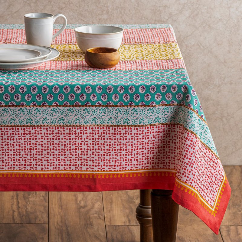 Maison d' Hermine Table Cloth Rectangle Table 100% Cotton 70 x 140 Inches Tablecloth Reusable Decorative for Dining Kitchen Room Farmhouse Home Gifts for Mothers Day Spring Summer - Provence