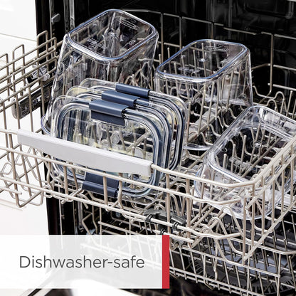 Rubbermaid Brilliance Pantry Storage Set - 10 Clear Airtight Food Containers for Freshness