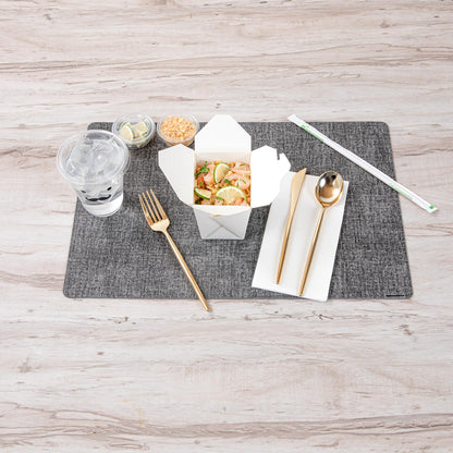 Restaurantware-Moderna 7.5 Inch Fancy Disposable Flatware, 60 Durable Plastic Flatware - With Reinforced Handle, Heavy-duty, Gold Plastic Sustainable Cutlery Or Restaurants
