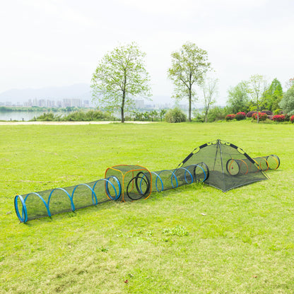 Cat Tent for Indoor and Outdoor Cat Enclosures(Outdoor, Tunnel, and Playhouse) Cat Playpen X-Large Portable Cat Tunnel Play Tents for Cats Rabbits and Small Animals Plus 2Tunnels & Cube