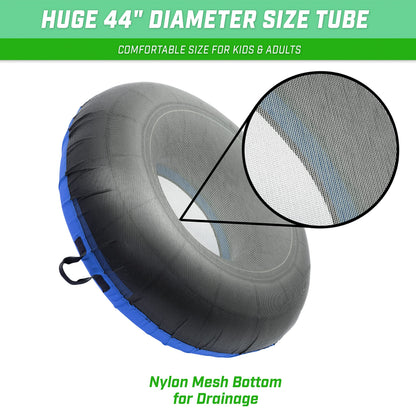 GoSports 44 Inch Heavy-Duty River Tube with Premium Canvas Cover - Commercial Grade River Tube - Blue (Pack of 3)