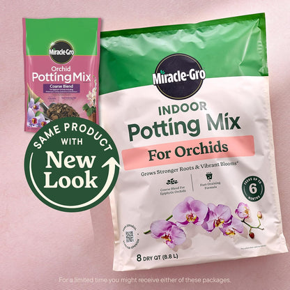 Miracle-Gro Orchid Potting Mix - Coarse Blend for Healthy Growth | 8qt. 2-Pack