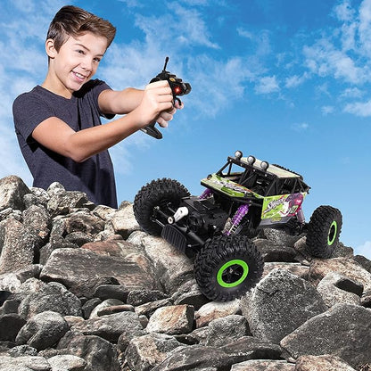 Mean Machine 1/16 R/C Rock Crawler Series [2.4GHz] Rock Crawler Striker Innovative Suspension System Powerful Motor Grippy Tires 150-foot Range Pistol Grip Controller Real time 4x4