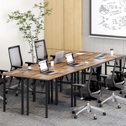 Need Office Computer Desk - 47.2L Sturdy and Heavy Duty Folding Laptop Table,Writing Table/Home Office Desk/Sewing Table,No Assembly Required,Rustic Brown AC5FB(120 * 60)