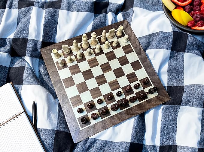 Classic Chess Set - Walnut Wood Board 12 in