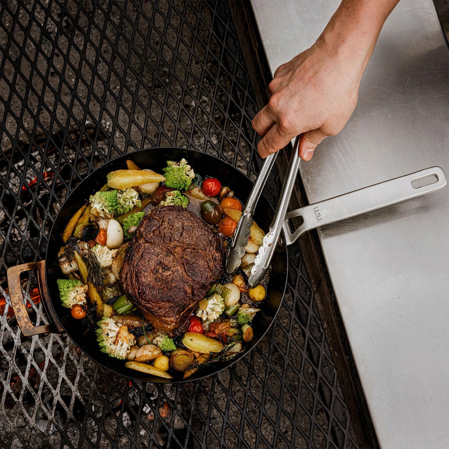 YETI Carbon Steel Skillet 10" - Pre-Seasoned Nonstick, Rust-Resistant, Use on Stovetop, Oven, Grill, or Campfire