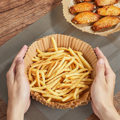 Air Fryer Disposable Paper Liner-300PCS Reusable Liners, Round Parchment Paper, Non-Stick Food Grade Sheets for Fryer, Baking, Cooking 7.9Inch