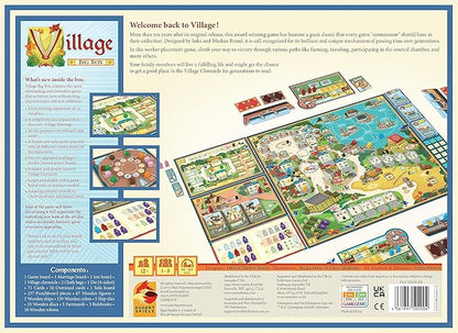 Village Board Game Big Box Edition - Includes All Expansions &amp Promos! Medieval Farming Strategy Game Family Game for Kids &amp Adults Ages 12+ 1-5 Players 60-120 Min Playtime Made by Eggert