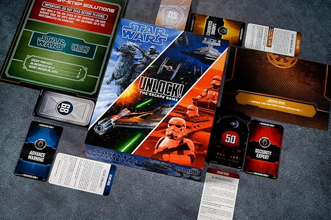 Asmodee Star Wars UNLOCK! The Escape Game - Embark on Epic Escape Room Adventures in a Galaxy Far Far Away Cooperative Game for Kids &amp Adults Ages 10+ 1-6 Players 1 Hour Playtime