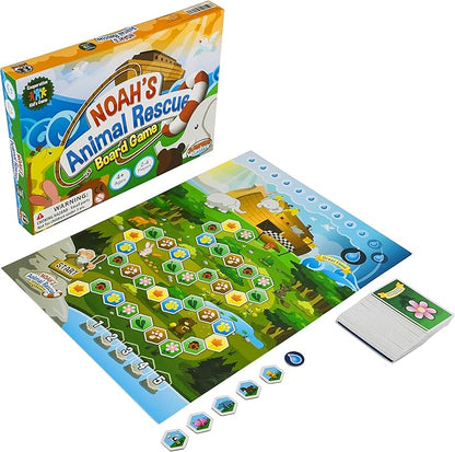 Noah’s Animal Rescue - Cooperative Noah’s Ark Animal Bible Story Board Game for Kids Ages 4+ No Reading Required and Easy to Learn Perfect for Family Game Night