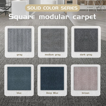 Carpet Tiles 20x20 Inch - Non-Slip Soft Square Flooring with FlexLok Tabs for Easy DIY Installation - Durable Office, Garage, Gym & Basement Floor Cover (Gray 32, suse 02)