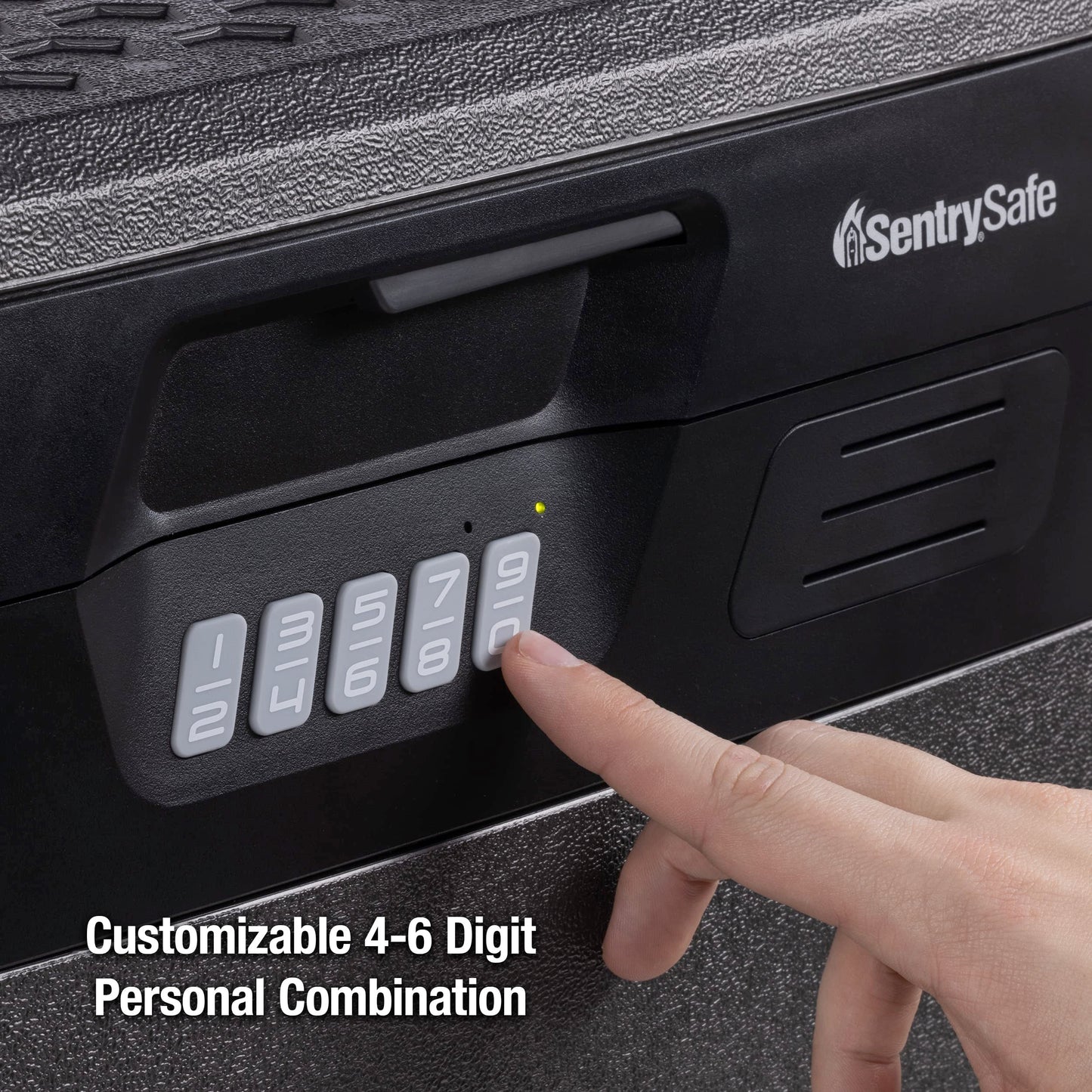 SentrySafe Charcoal Gray Waterproof and Fireproof Safe, Lock Box with Keypad for Documents and Hanging File Folders, Exterior: 14.1 x 16.6 x 13.8 Inches, ‎FHW40300