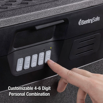 SentrySafe Charcoal Gray Waterproof and Fireproof Safe, Lock Box with Keypad for Documents and Hanging File Folders, Exterior: 14.1 x 16.6 x 13.8 Inches, ‎FHW40300