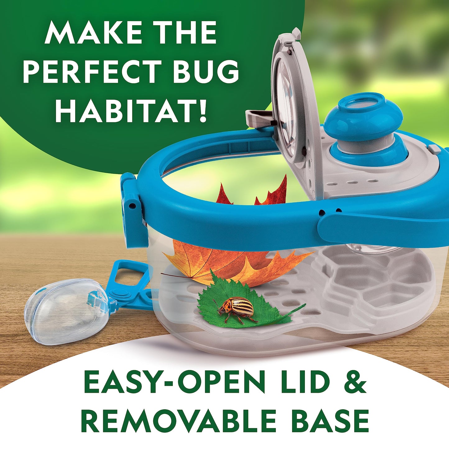 National Geographic Bug Catcher Kit for Kids - Kids Bug Habitat with Magnified Viewer, Bug Catcher, Tweezers & Learning Guide, Insect Habitat, Outdoor Toys, Kids Bug Catching Kit, Bug Box