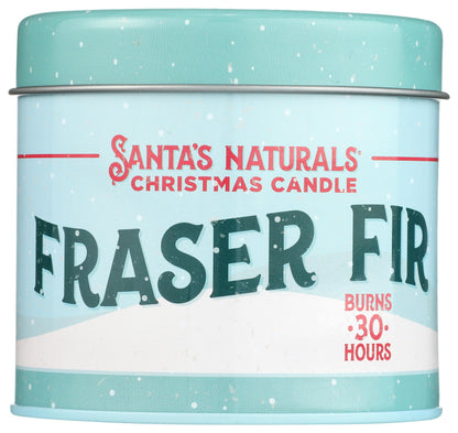 Santa's Naturals Fraser Fir Christmas Candle for Holidays & Gifts, Fresh Cut Tree Scent, Soy & Beeswax Blend, 30+ Hour Burn, 9 oz