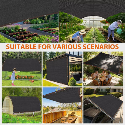 JKNVDVLC 20 x 20 FT Shade Cloth -for Garden Plants, 90% Sunblock Shade Neting -for Outdoor Garden Bed Neting Mesh Pergola Patio Lawn Sun Cloth - for Dog Kennel Cover Chicken Coop