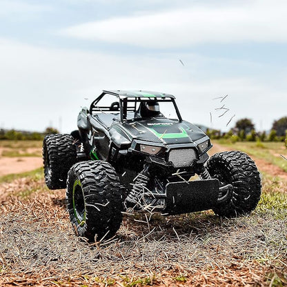 BEZGAR TB142 Remote Control Car - 1:14 Scale RC Cars 20 Km/h 2WD All-Terrains Electric Off-Road Vehicle Truck Crawler Toy with Two Rechargeable Batteries for Boys Kids and Adults