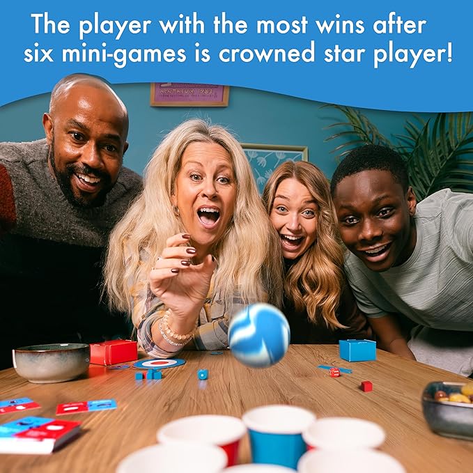 Big Potato Mini Game Party: 101 Mini Games 1 Star Player Family Board Game for 2-8 Players Perfect for Family Game Night or with Friends