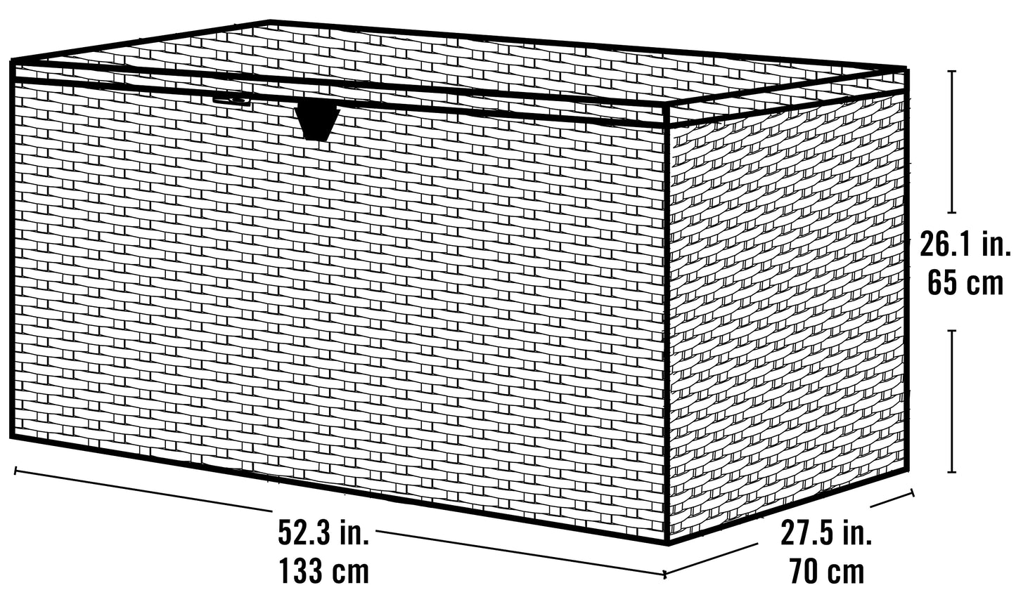 Arrow 4' x 2' x 2' Spacemaker Espresso 134 Gallon Hot-Dipped Galvanized Steel Storage Deck Box