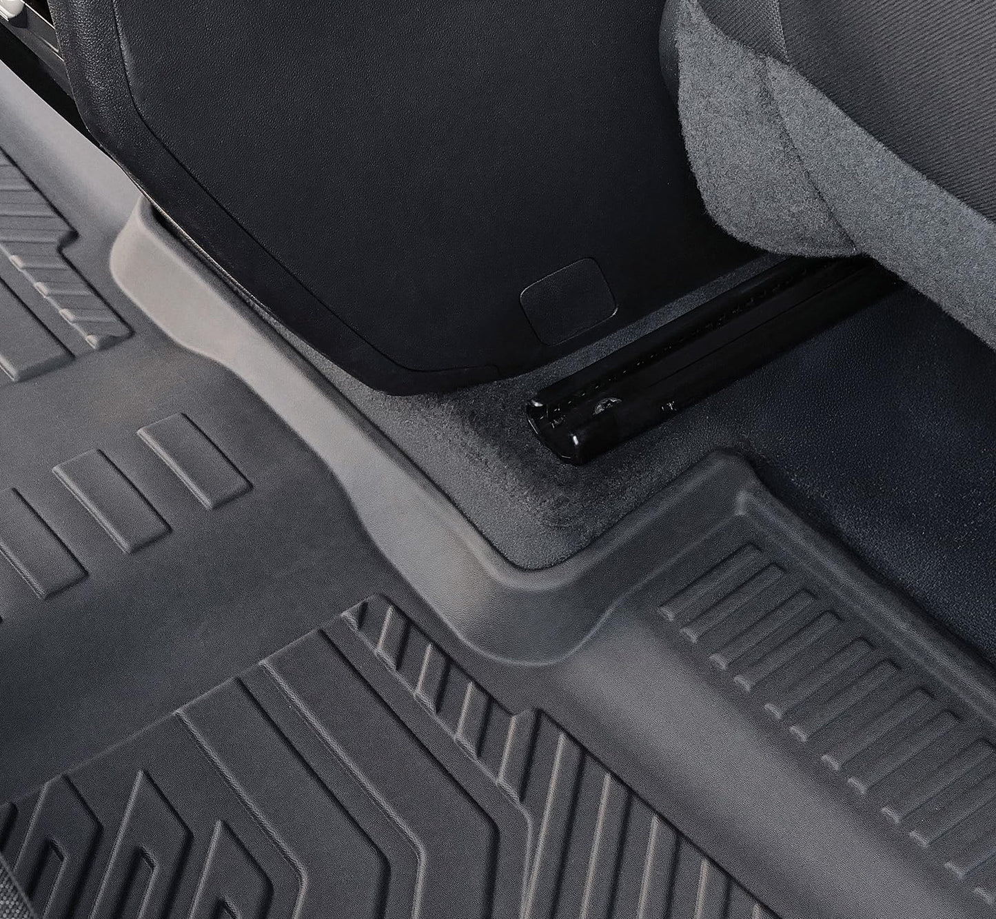 JOULARISE Floor Mats Set for 2024-2026 Chevy Traverse & 2024-2026 GMC Acadia & 2025-2026 Buick Enclave, Only for 7 Seats Captain Chairs, All Weather TPE Cargo Liner Door Sill Guards Accessories
