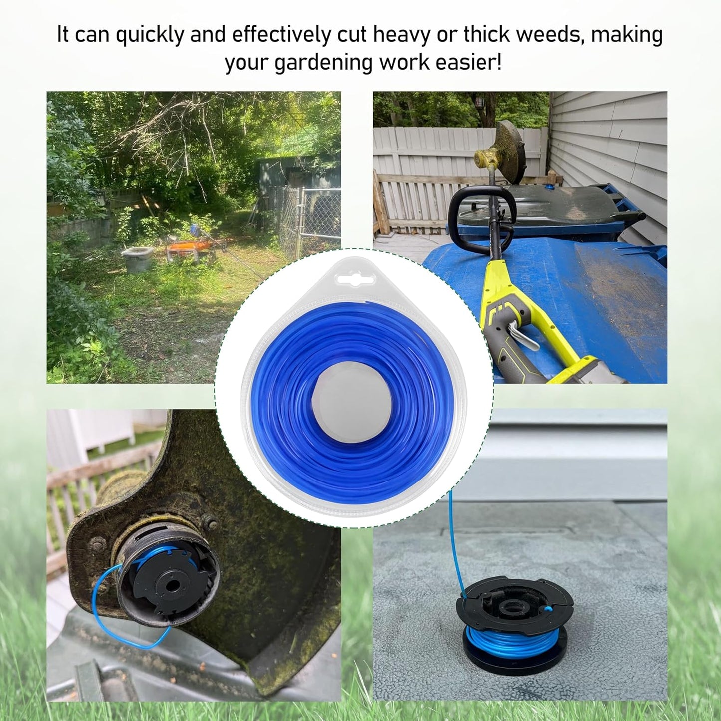Universal .065 Inch Trimmer Line by [Brand Name] - 440-Foot Commercial Grade Weed Eater String (Blue)