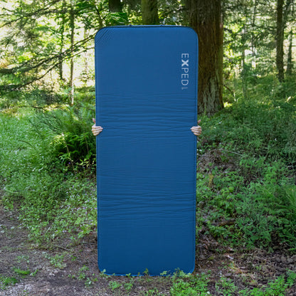 Exped DeepSleep Mat Single MW - Self Inflating Firm Car Sleeping Mat, 3” Foam Pad, Pump Included