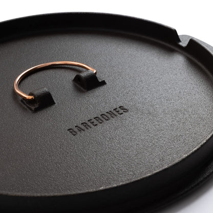 Barebones 10-Inch All-In-One Cast Iron Skillet Set- Skillet with Cast Iron Dutch Oven Style Lid - Camping Cookware Set