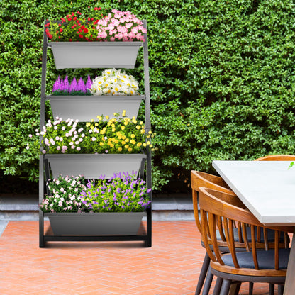 Outland Living 4-Ft Raised Garden Bed - Vertical Garden Freestanding Elevated Planters 4 Container Boxes - Good for Patio Balcony Indoor Outdoor - Perfect to Grow Vegetables Herbs Flowers