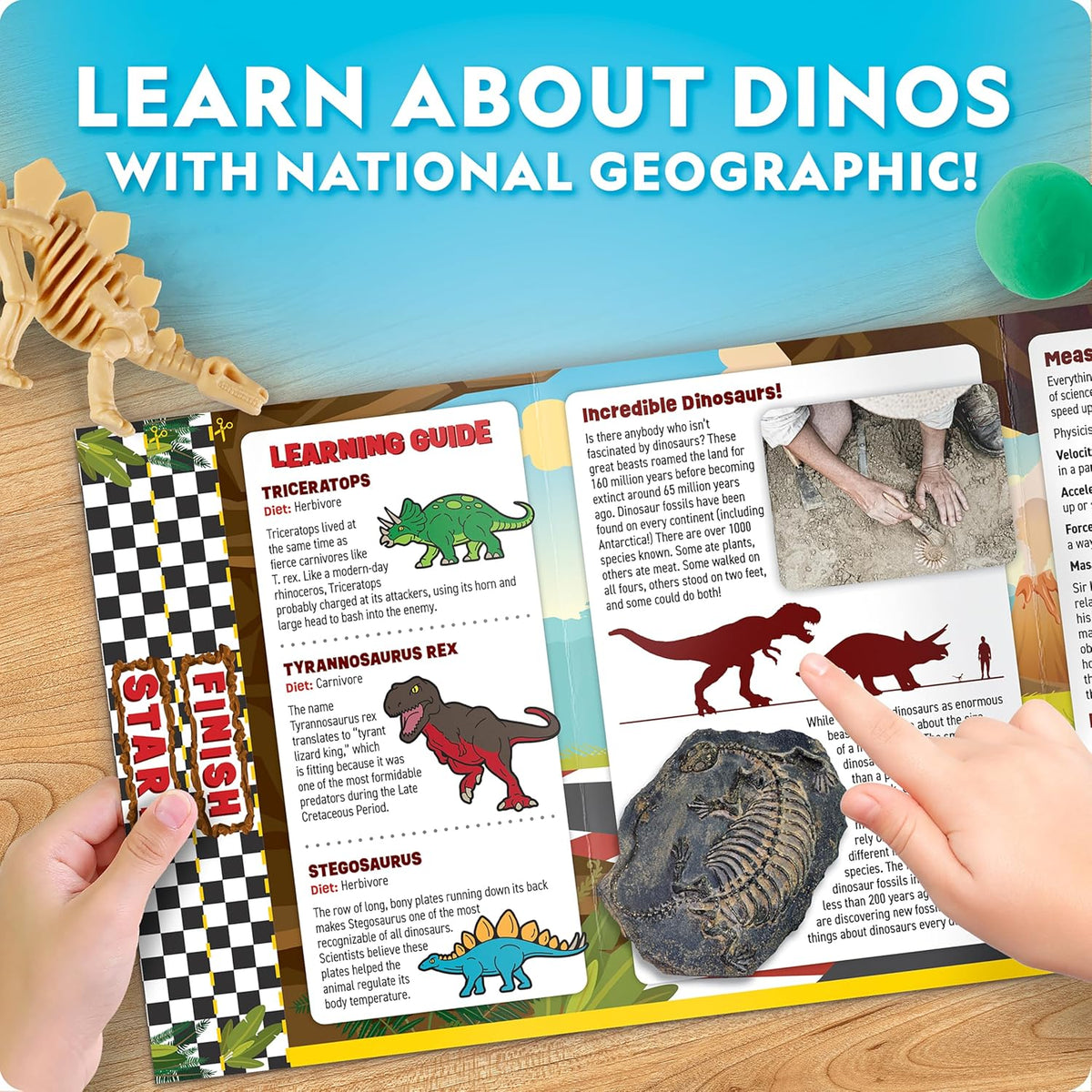 National Geographic Giant Dinosaur Egg Activity Kit - 15+ Dino Crafts, Painting, Clay Models & Learning Guide