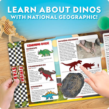 National Geographic Giant Dinosaur Egg Activity Kit - 15+ Dino Crafts, Painting, Clay Models & Learning Guide